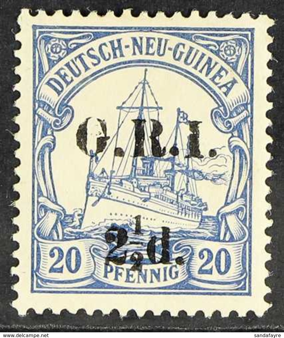 1914-15 2½d On 20pf Ultramarine G.N.G. With 5mm Surcharge Spacing, SG 21, Very Fine Mint. Very Scarce. For More Images,  - Papua New Guinea