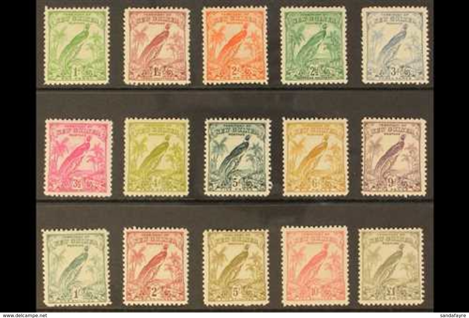 1932-34 Bird Of Paradise Complete Set, SG 177/89, Fine Mint, Fresh. (15 Stamps) For More Images, Please Visit Http://www - Papua New Guinea