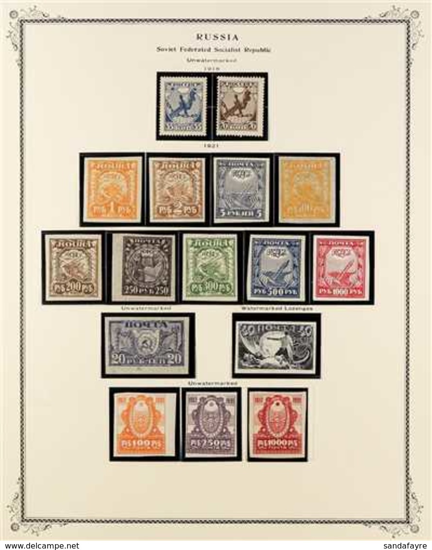 1918-1923 VERY FINE MINT COLLECTION In Hingeless Mounts On Pages, All Different, Includes 1922 Surcharges In Red & In Bl - Other & Unclassified