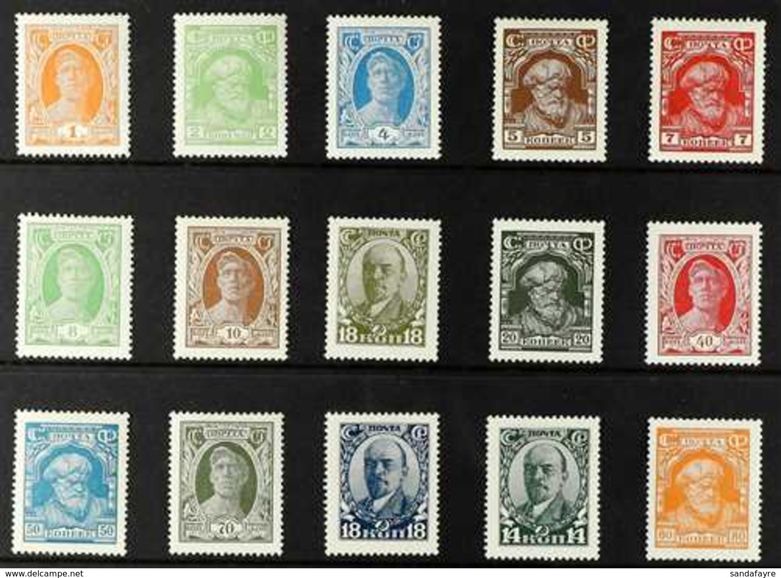 1927-28 Portraits Complete Set (Michel 339/53, SG 508/22), Fine Mint, Fresh. (15 Stamps) For More Images, Please Visit H - Other & Unclassified