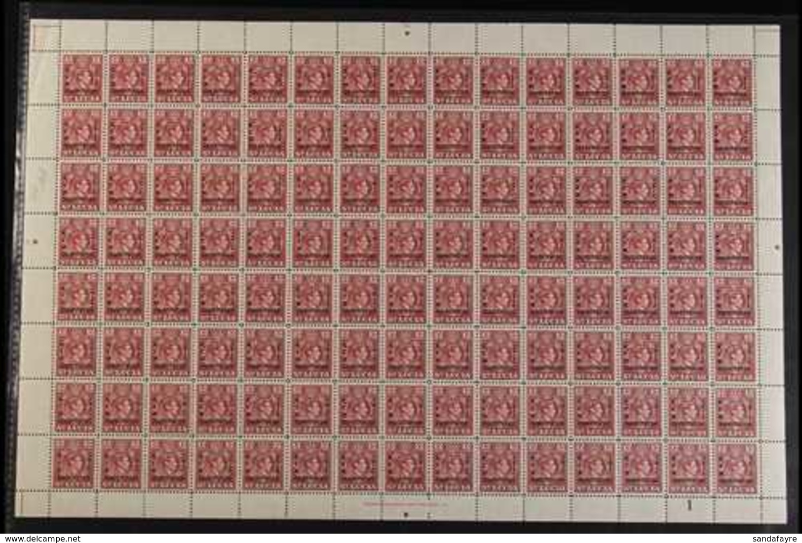 1951 "New Constitution" Overprints Complete Set, SG 167/170, Superb Never Hinged Mint COMPLETE SHEETS Of 120, Very Fresh - St.Lucia (...-1978)