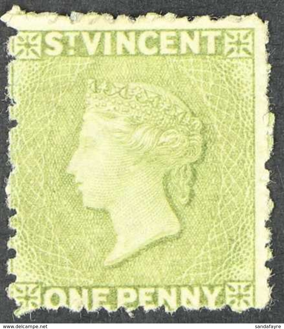 1880 1d Olive Green, Wmk Small Star, Perf 11, SG 29, Fine Mint Part Og. For More Images, Please Visit Http://www.sandafa - St.Vincent (...-1979)