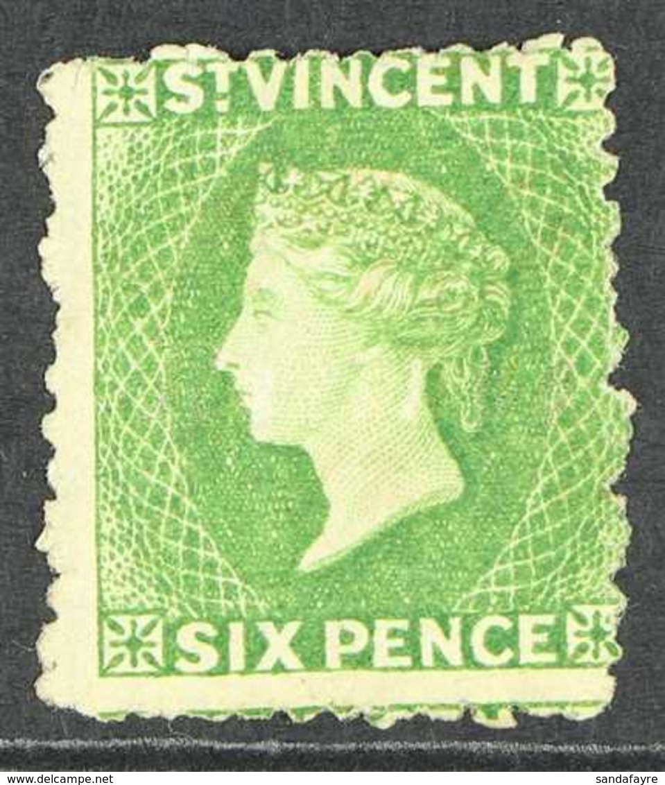 1880 6d Bright Green, Wmk Small Star, Perf 11 - 12½, SG 30, Fresh Mint, Small Part Og, Small Scuff On Face. Cat £475 For - St.Vincent (...-1979)