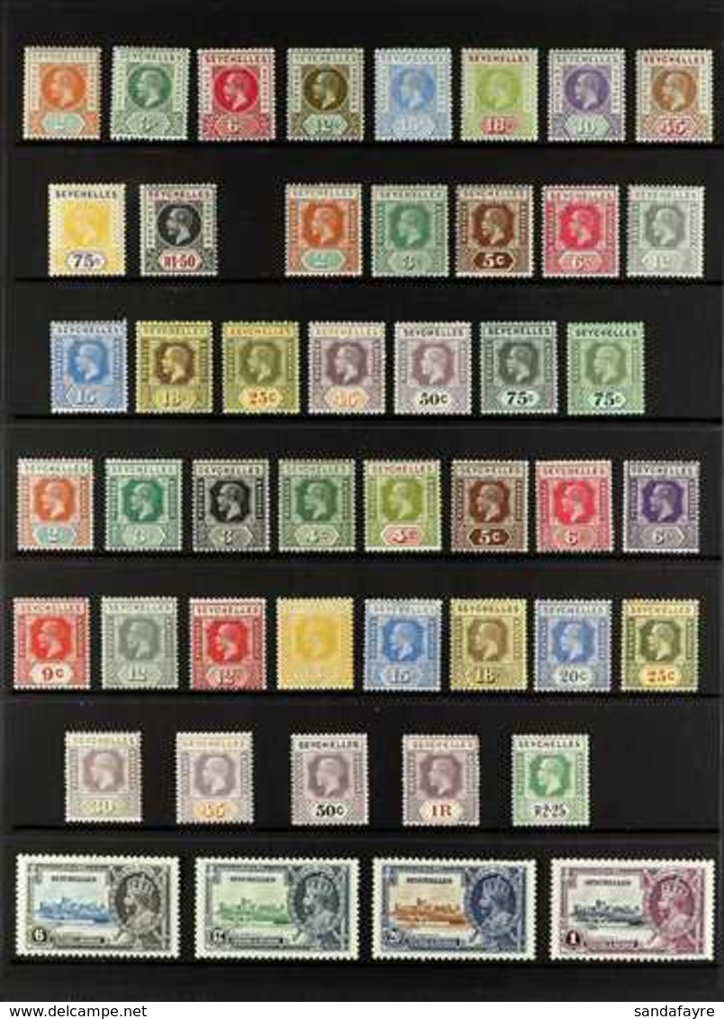 1912-36 MINT KGV ALL DIFFERENT COLLECTION Presented On A Stock Page That Includes 1912-16 MCA Wmk Set To 1r50, 1917-22 " - Seychelles (...-1976)