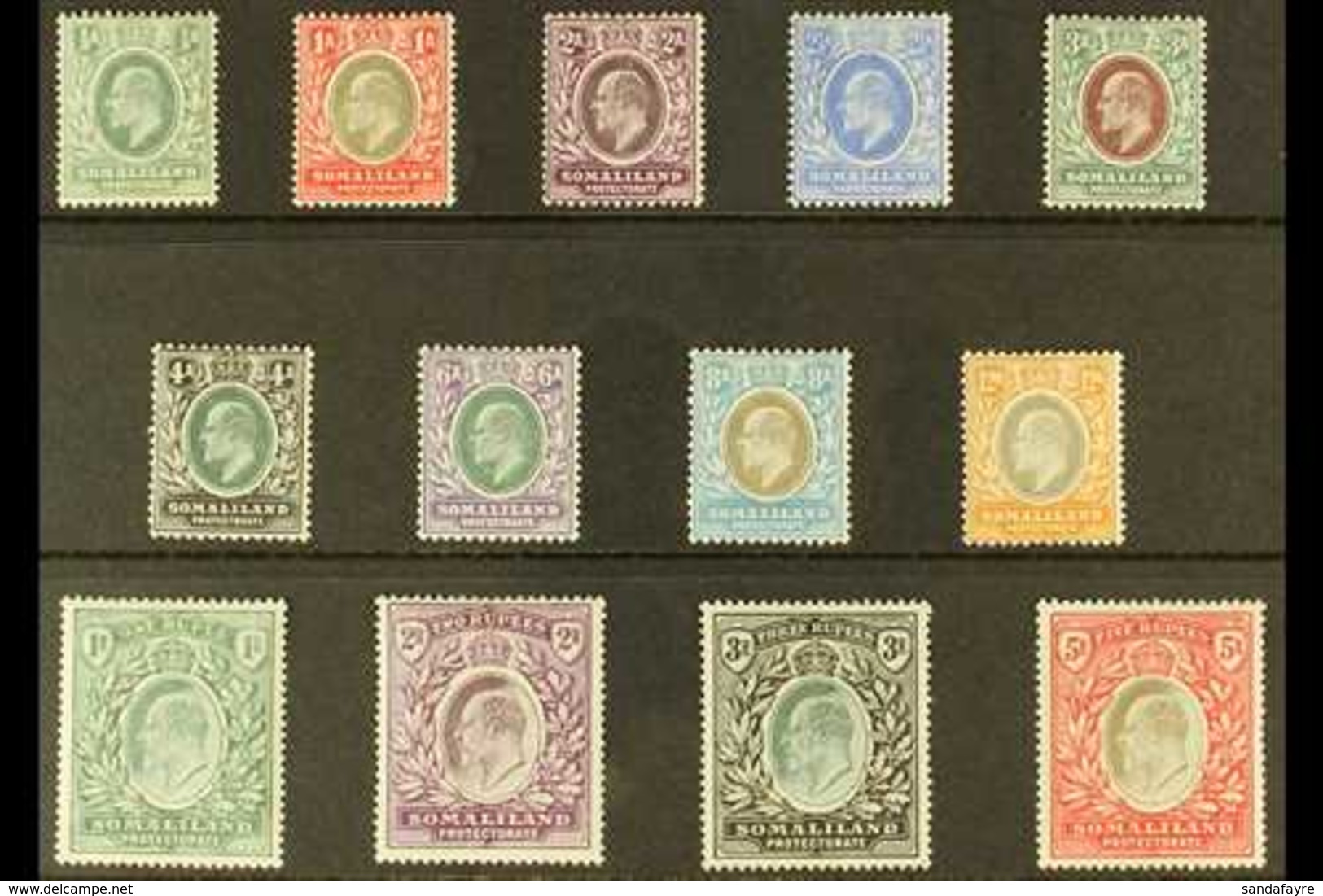 1904 KEVII Complete Set, SG 32/44, Fine Mint. Fresh And Attractive. (13 Stamps) For More Images, Please Visit Http://www - Somaliland (Protectorate ...-1959)