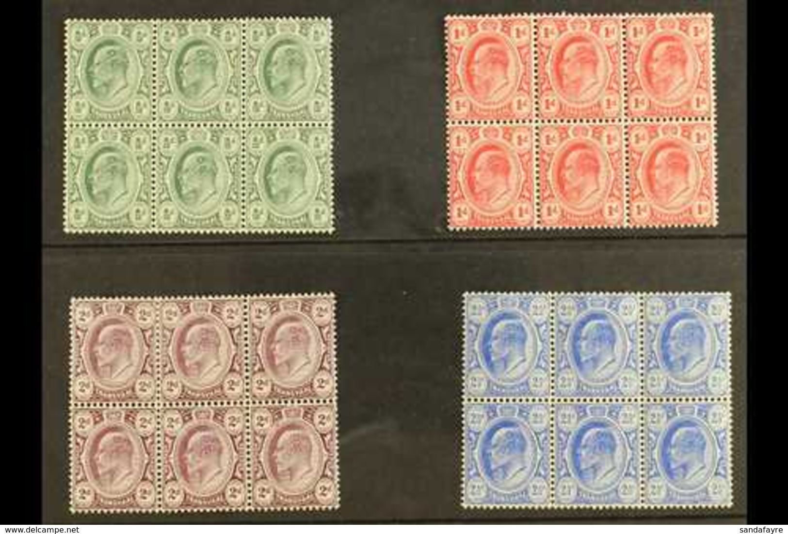 TRANSVAAL 1905-09 KEVII Set, SG 273/76, In Very Fine Mint BLOCKS OF SIX (3 X 2), At Least 4 Stamps In Each Block Never H - Unclassified
