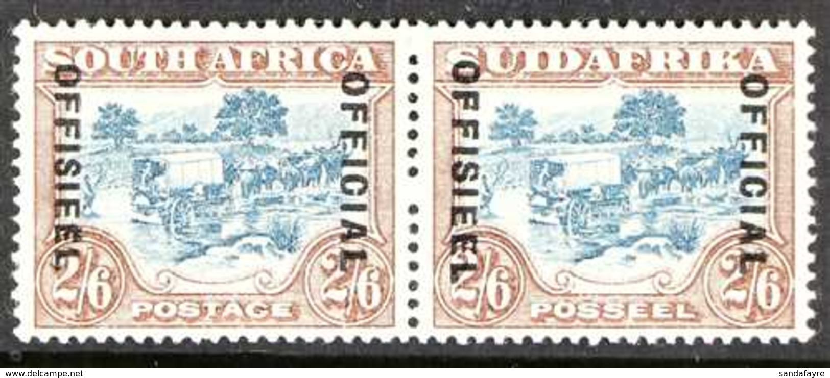 OFFICIAL 1930-47 2s6d Blue & Brown With DIAERESIS VARIETY Over Second "E" In "OFFISIEEL" On English Stamp, SG.O19c, Neve - Unclassified