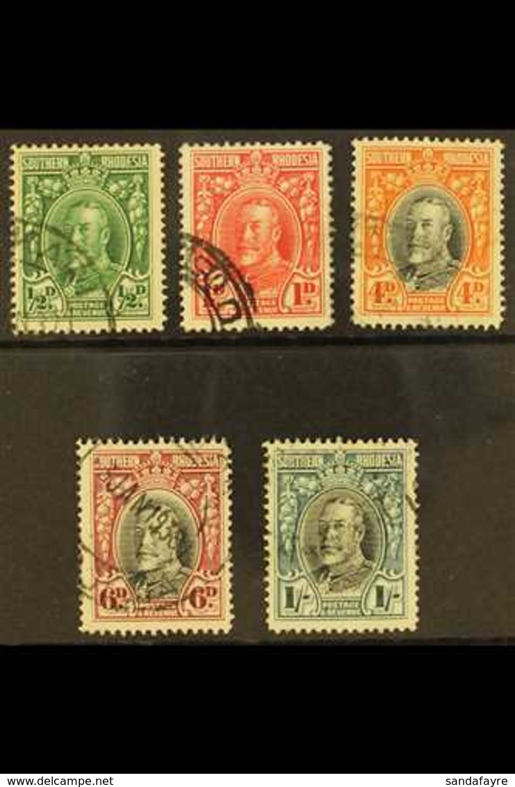 1931-7 ½d, 1d, 4d, 6d & 1s Perf.14, KGV Field Marshal Definitives (all The P.14 Issues From This Set), SG 15b, 16b, 19b, - Southern Rhodesia (...-1964)