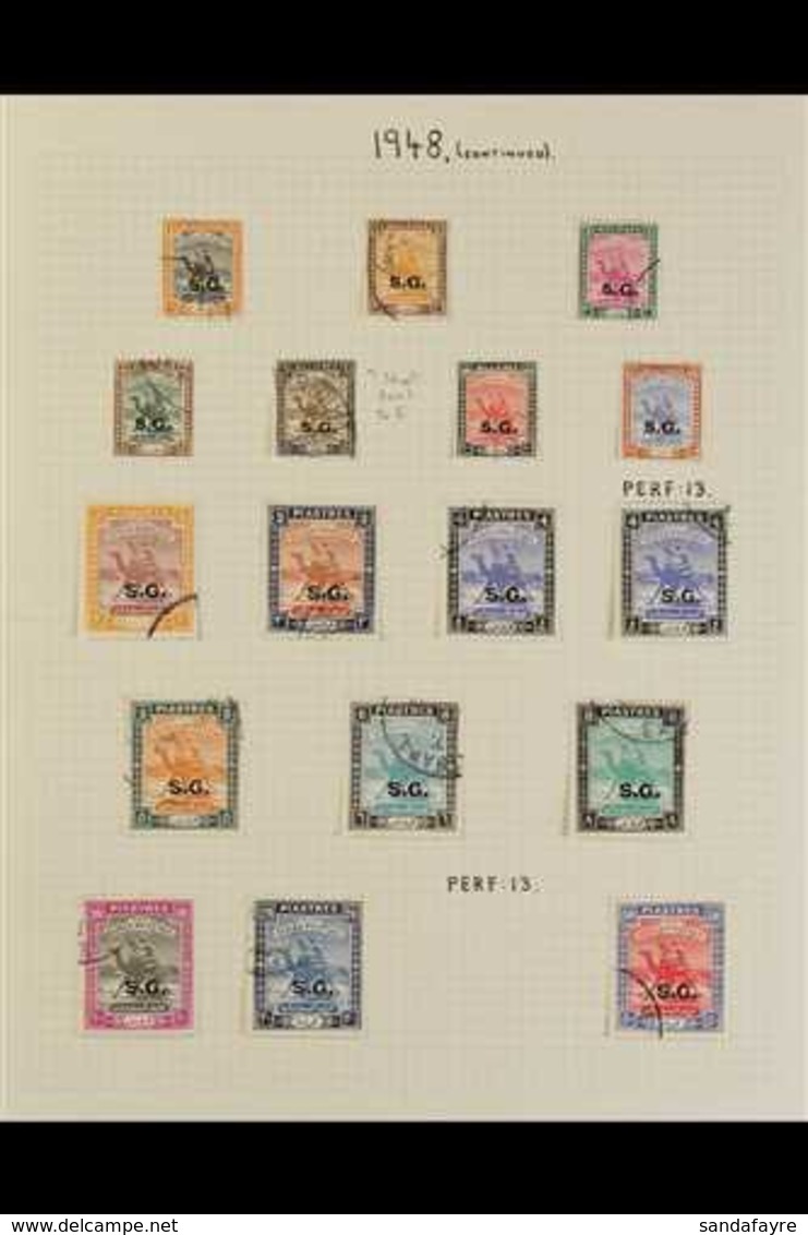 OFFICIAL 1948 Set Complete With Both 4p Perfs, SG O43/O58, Very Fine Used (17 Stamps) For More Images, Please Visit Http - Sudan (...-1951)