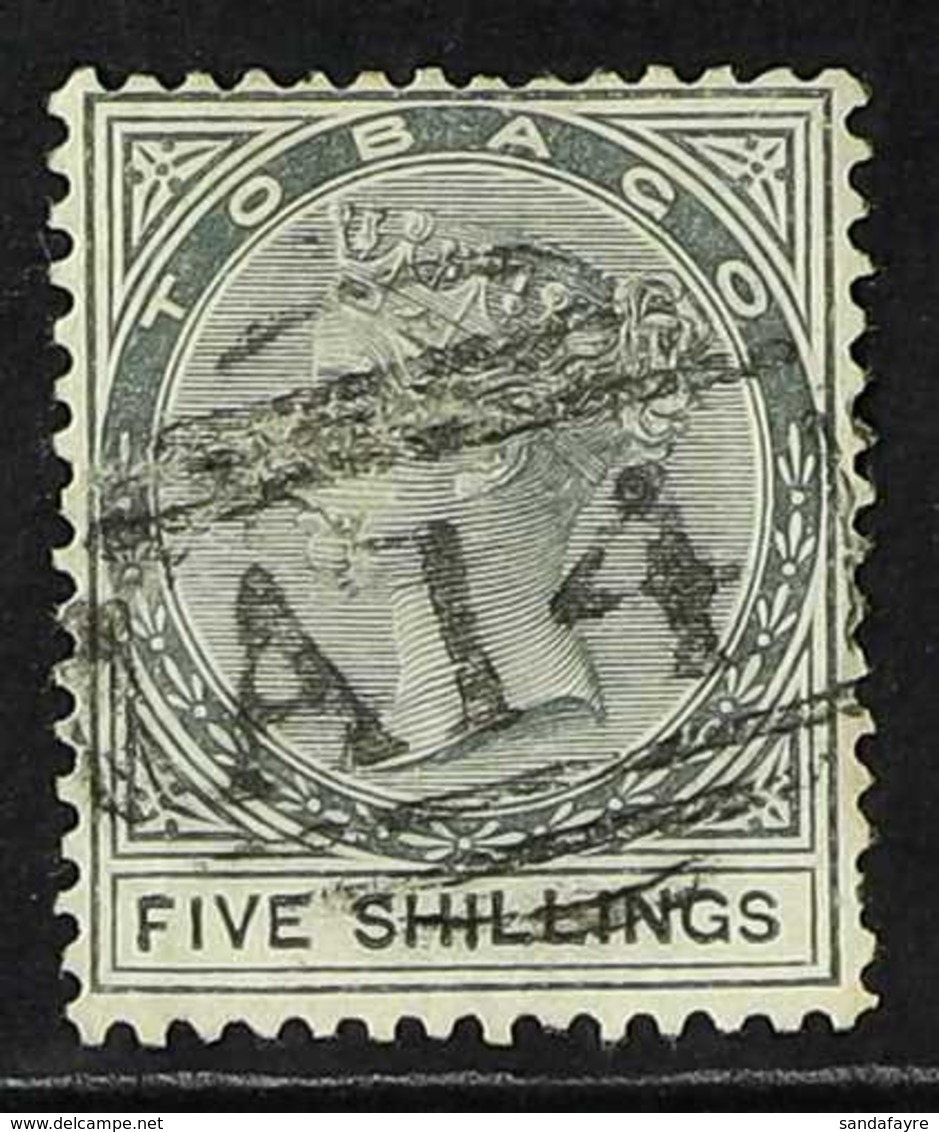 1879 5s Slate, Wmk CC, SG 5, Fine Used (pulled Perf At Right), Neat A14 Cancel. For More Images, Please Visit Http://www - Trinidad & Tobago (...-1961)