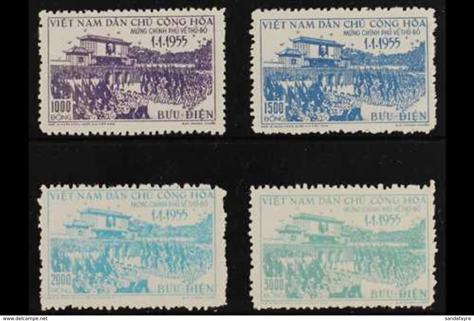 1956 Return Of Government Complete Set (SG N42/45, Scott 28/31), Fine Unused No Gum As Issued, Very Fresh, Cat £375. (4  - Vietnam