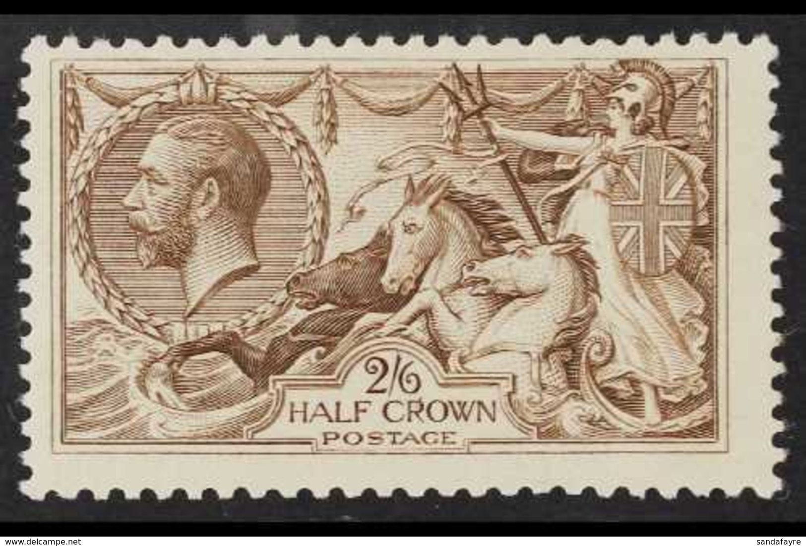 1918-19 2s6d Pale Brown Seahorse, B.W. Printing, SG 415a, Never Hinged Mint. For More Images, Please Visit Http://www.sa - Unclassified