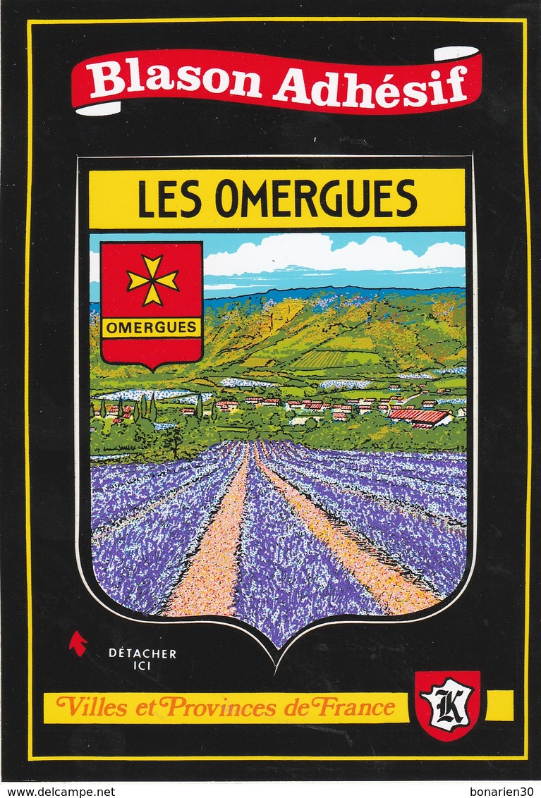 CPSM  04 LES OMERGUES BLASON AUTOCOLLANT - Other & Unclassified