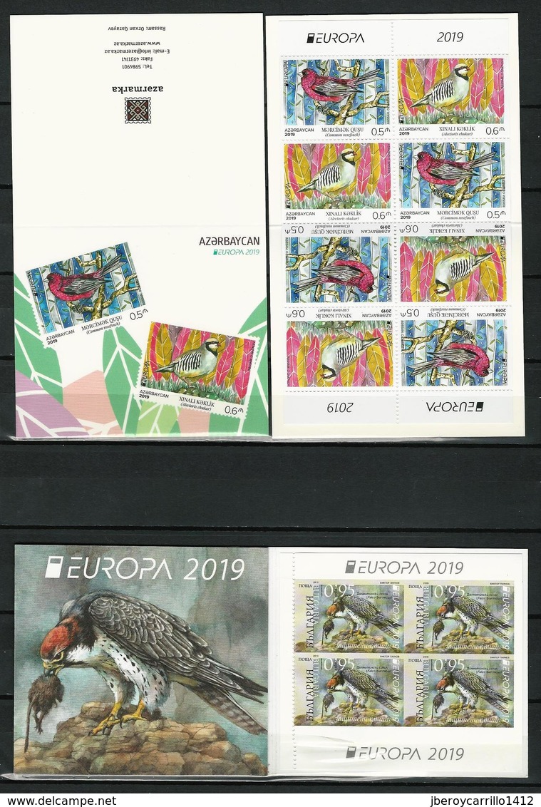 EUROPA 2019 - OISEAUX NATIONAUX- "AVES - BIRDS - VÖGEL - OISEAUX"-  COLLECTION De 15 CARNETS - OFFICIELS EMIS - Sammlungen