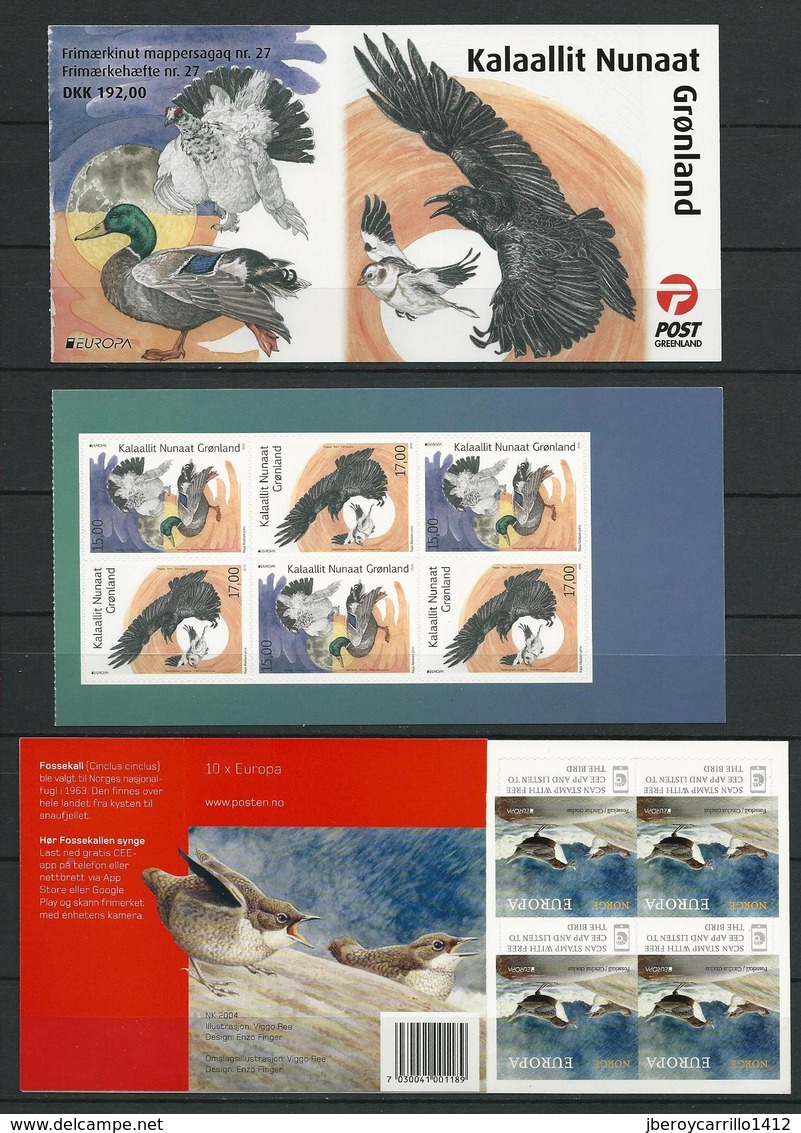 EUROPA 2019 - OISEAUX NATIONAUX- "AVES - BIRDS - VÖGEL - OISEAUX"-  COLLECTION de 15 CARNETS - OFFICIELS EMIS