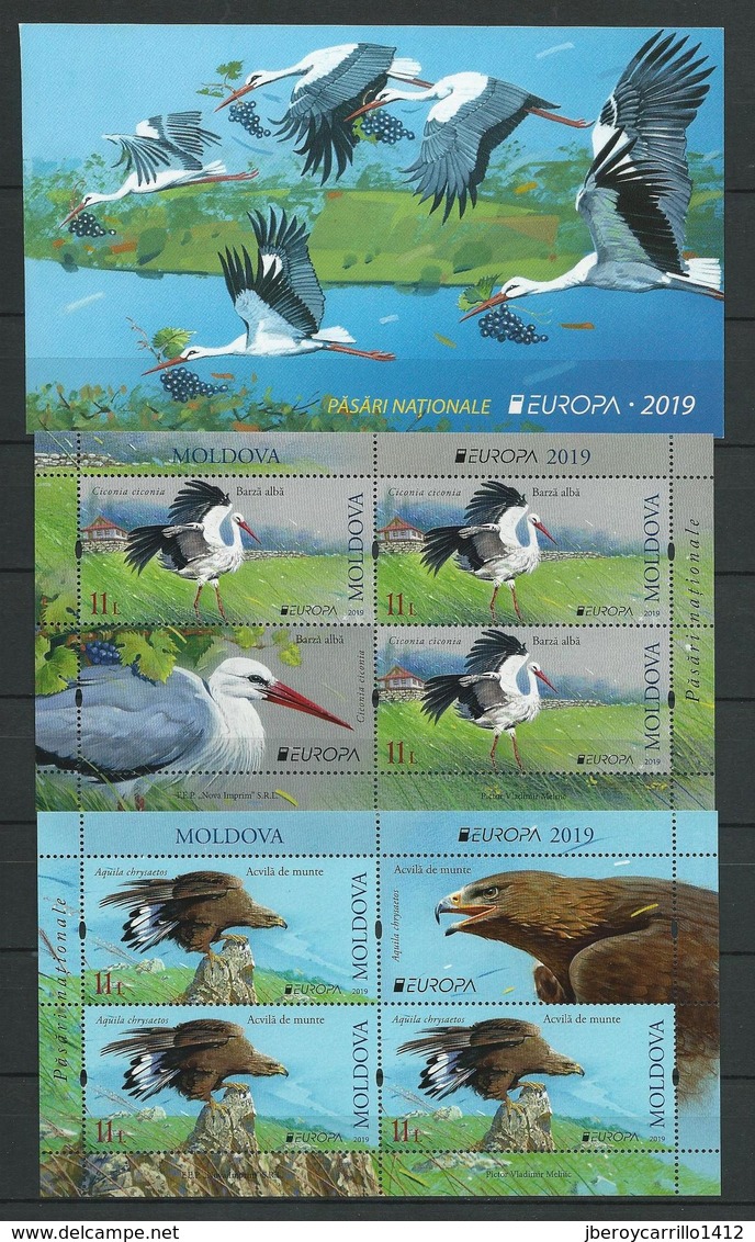 EUROPA 2019 - OISEAUX NATIONAUX- "AVES - BIRDS - VÖGEL - OISEAUX"-  COLLECTION de 15 CARNETS - OFFICIELS EMIS