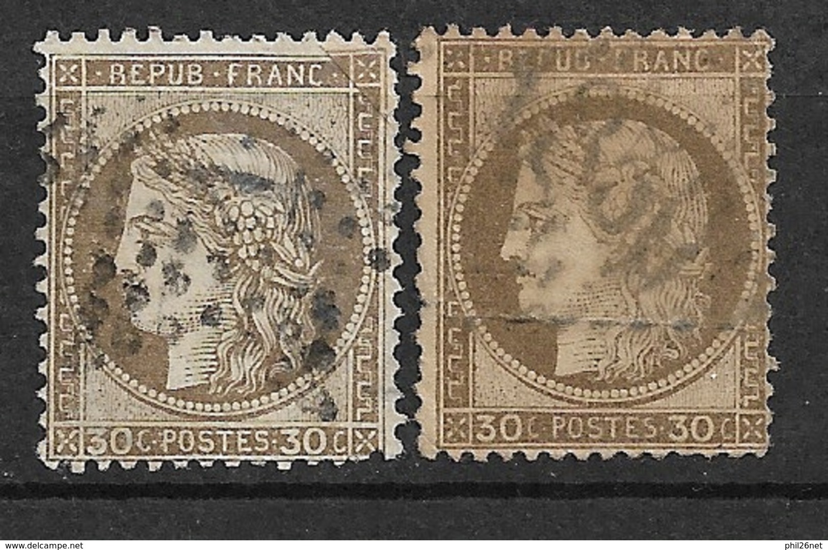 France      N° 56   Et 56a   Oblitérés B/ TB     ...  - 1871-1875 Ceres