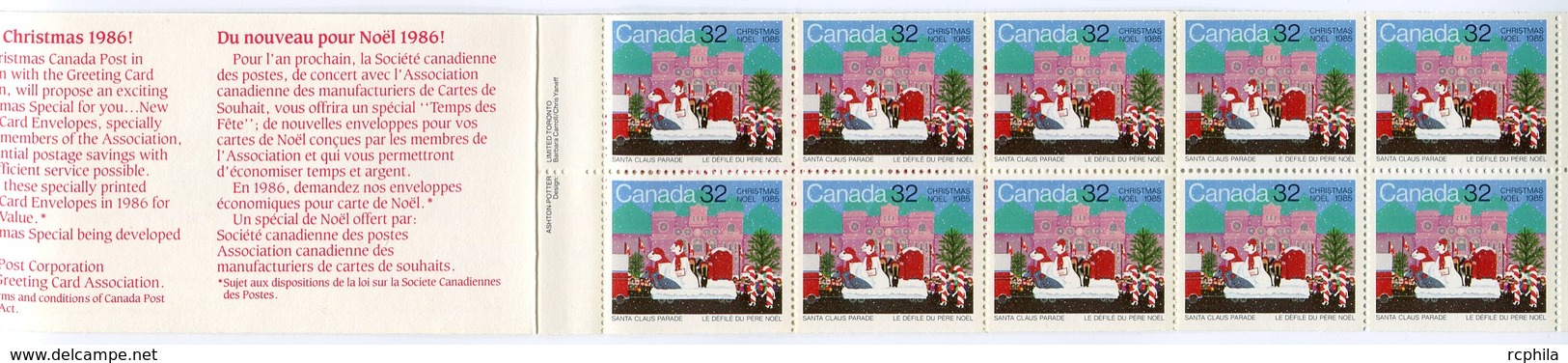 RC 16022 CANADA BK88 CHRISTMAS 1985 CARNET COMPLET BOOKLET MNH NEUF ** - Full Booklets