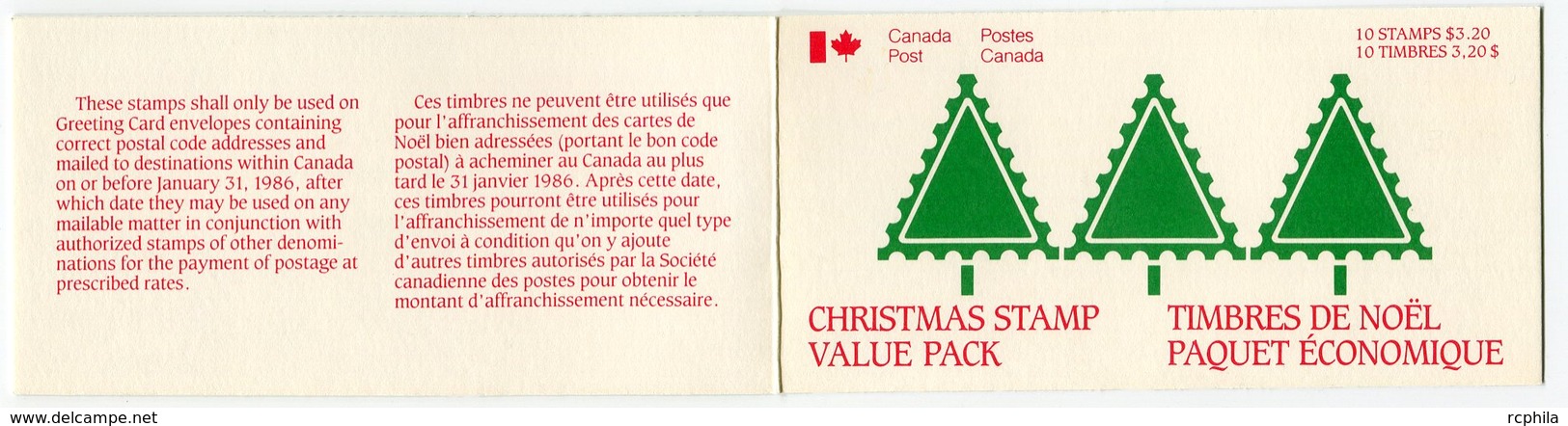 RC 16022 CANADA BK88 CHRISTMAS 1985 CARNET COMPLET BOOKLET MNH NEUF ** - Cuadernillos Completos