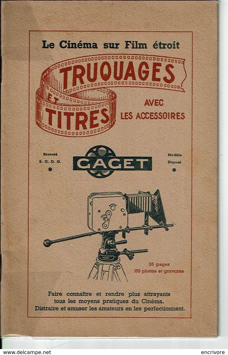 Brochure CINEMA Sur Film étroit Truquages Avec Accessoires CACET - Audio-video