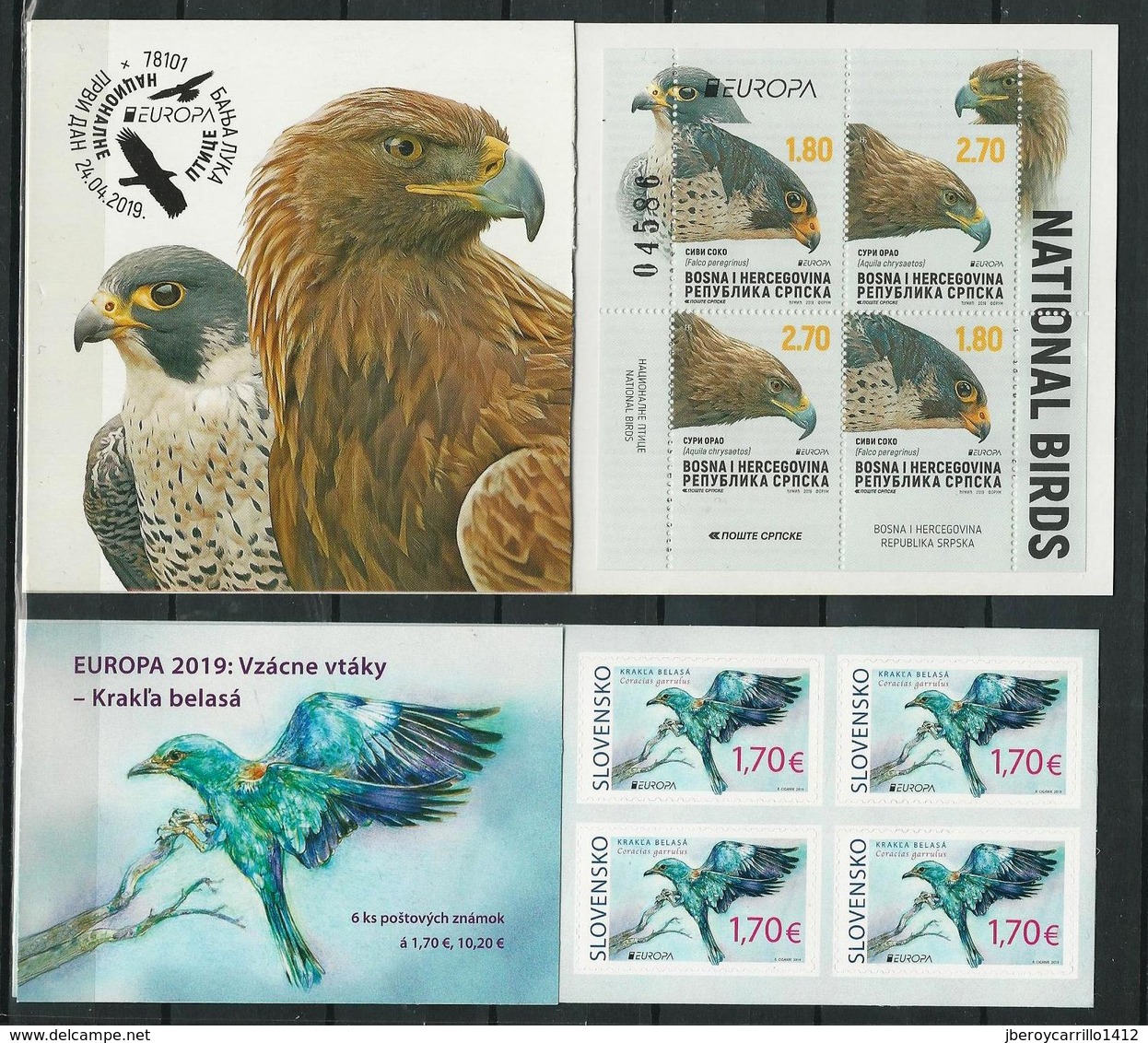 EUROPA 2019 - NATIONAL  BIRDS - "AVES - BIRDS - VÖGEL - OISEAUX"-  COLLECTION Of 15 BOOKLETS - OFFICIAL ISSUED - Sammlungen