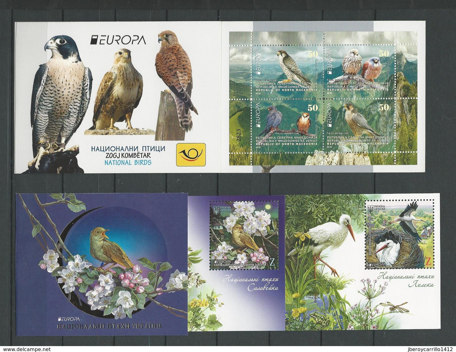 EUROPA 2019 - NATIONAL  BIRDS - "AVES - BIRDS - VÖGEL - OISEAUX"-  COLLECTION of 15 BOOKLETS - OFFICIAL ISSUED