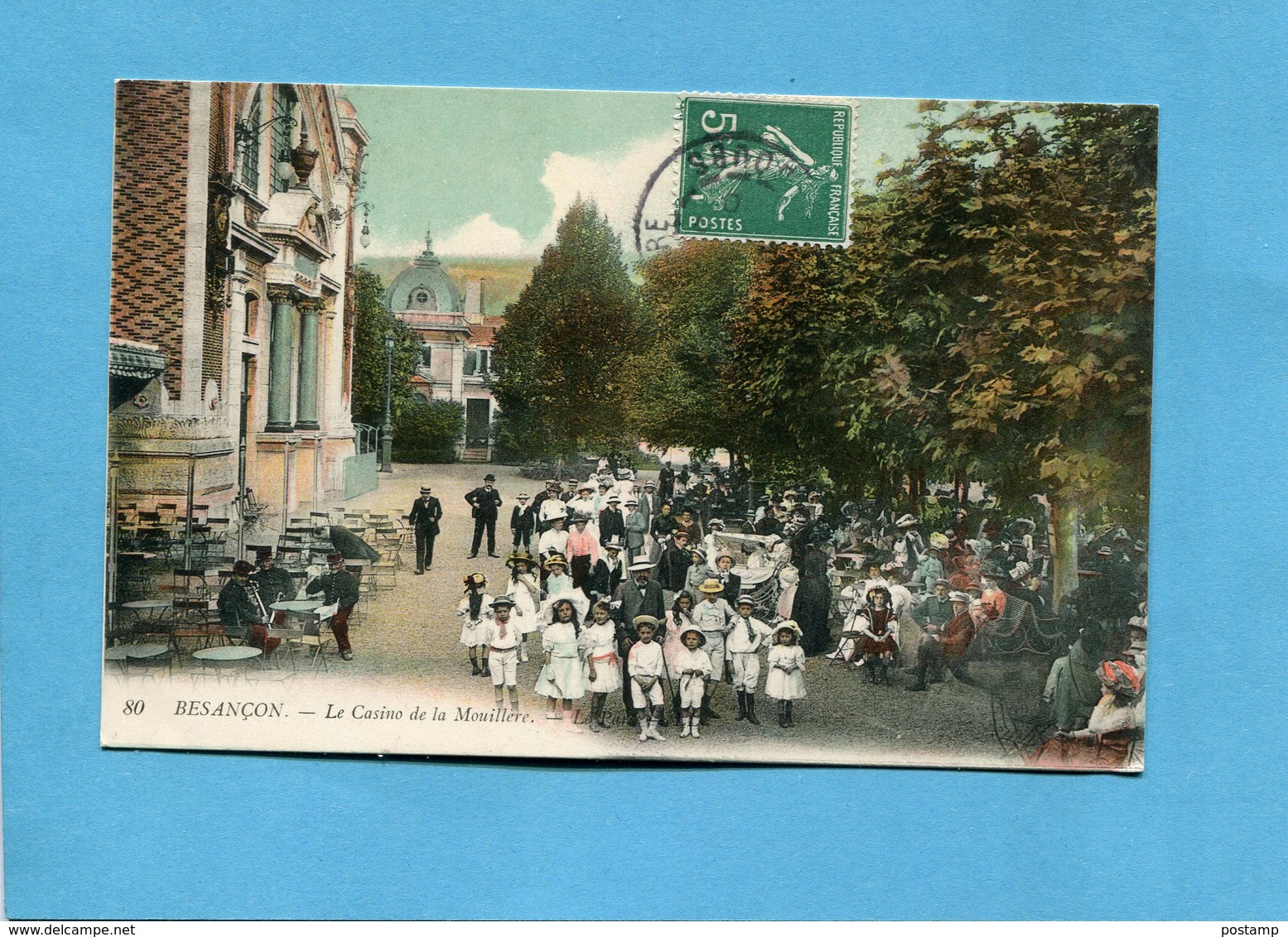 BESANCON-Le Casino De La Mouillère-beau Plan Animé De L'esplanade Et Terrasse -a Voyagé En 1910-édition - Besancon