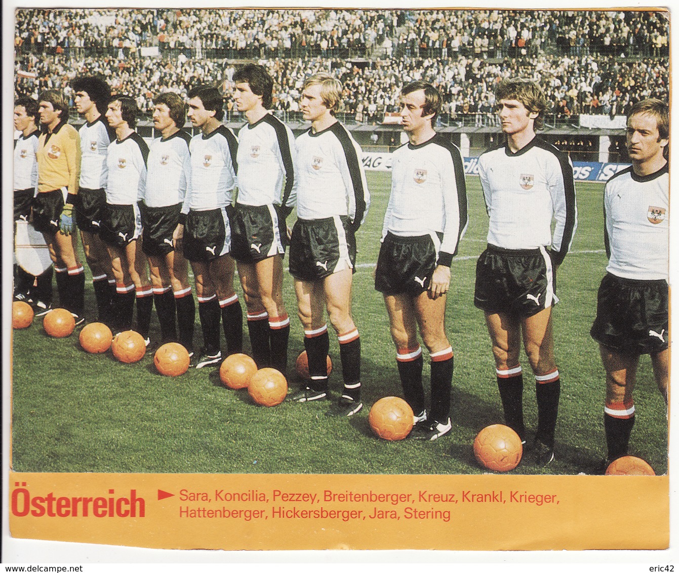 COUPE DU MONDE DE FOOTBALL 1978 **Equipe D'Autriche, Osterreich** - Voetbal