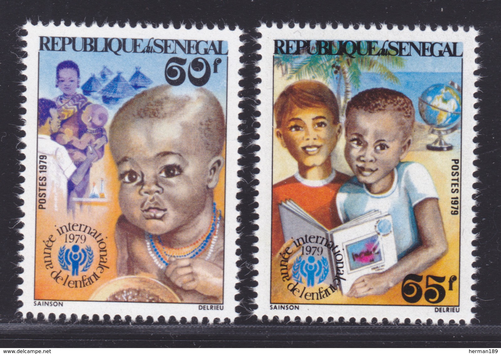 SENEGAL N°  516 & 517 ** MNH Neufs Sans Charnière, TB, Année De L'enfant UNICEF 1979 (D9113) - Senegal (1960-...)