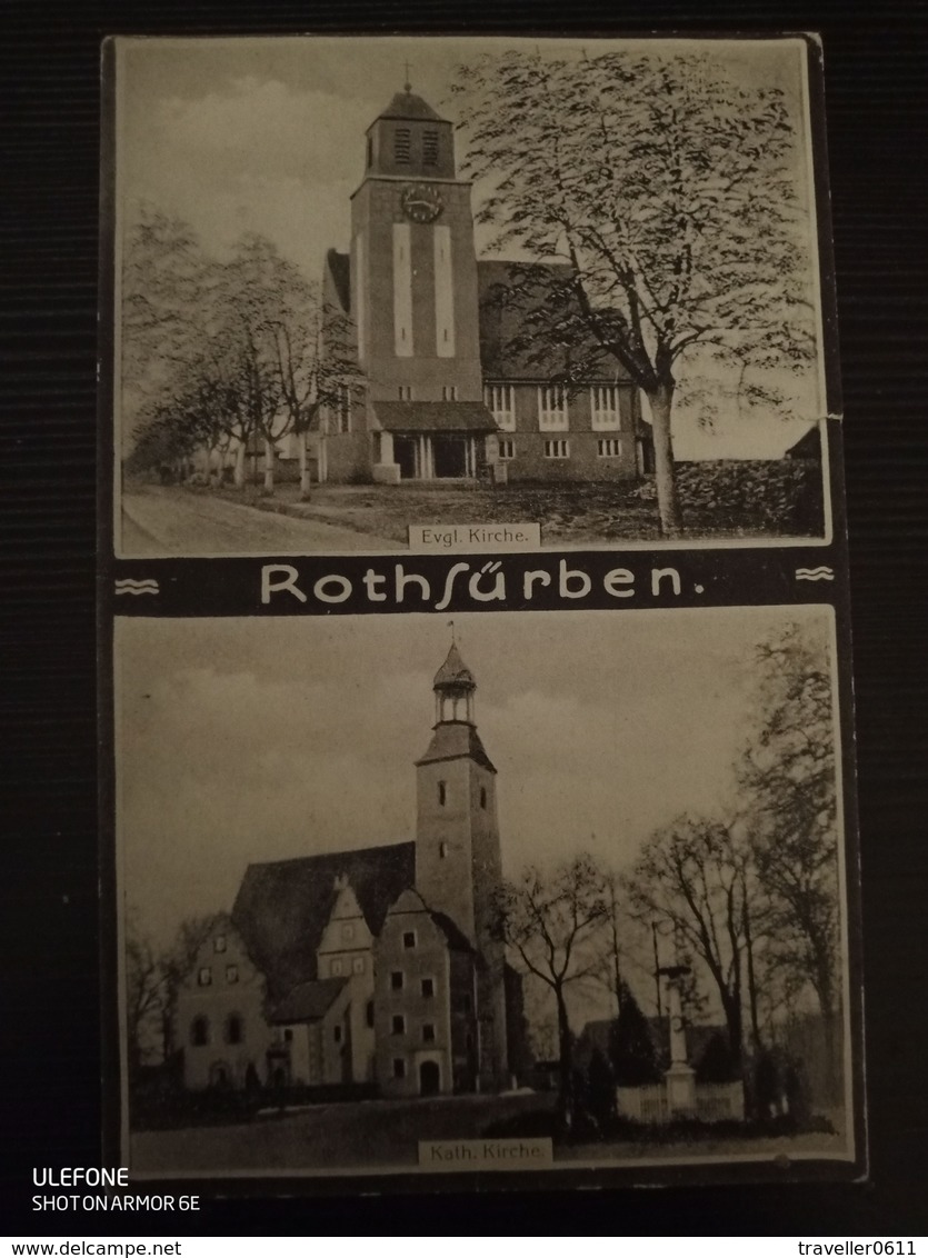 Rothsürben, Schlesien, Ort, Kirchen, 1910 - Schlesien