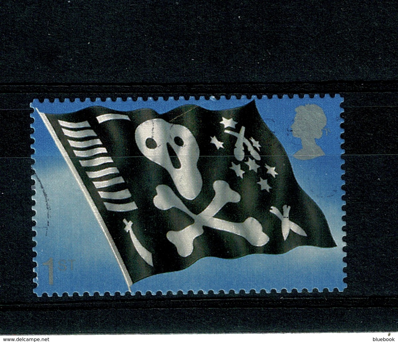 Ref 1342 - GB 2001 Flags Submarines - SG 2209 Self Adhesive Fine Used Stamp - Jolly Roger - Oblitérés