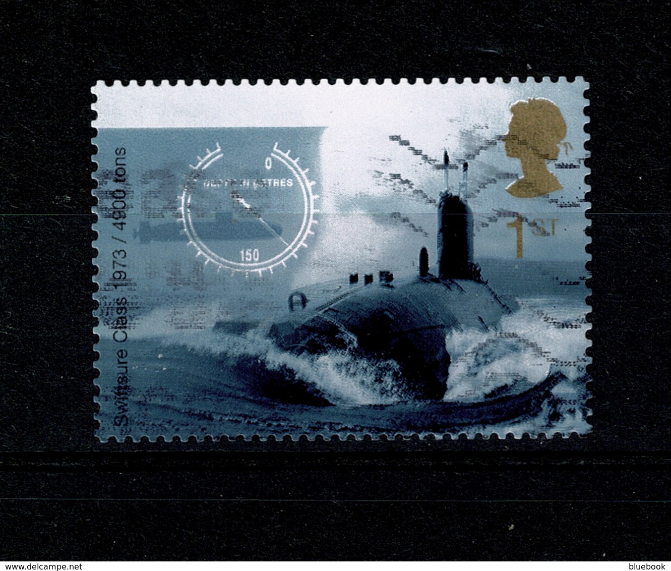 Ref 1342 - GB 2001 - 1st Class Submarines Self Adhesive Stamp - Used Stamp Cat £30+ - Usados