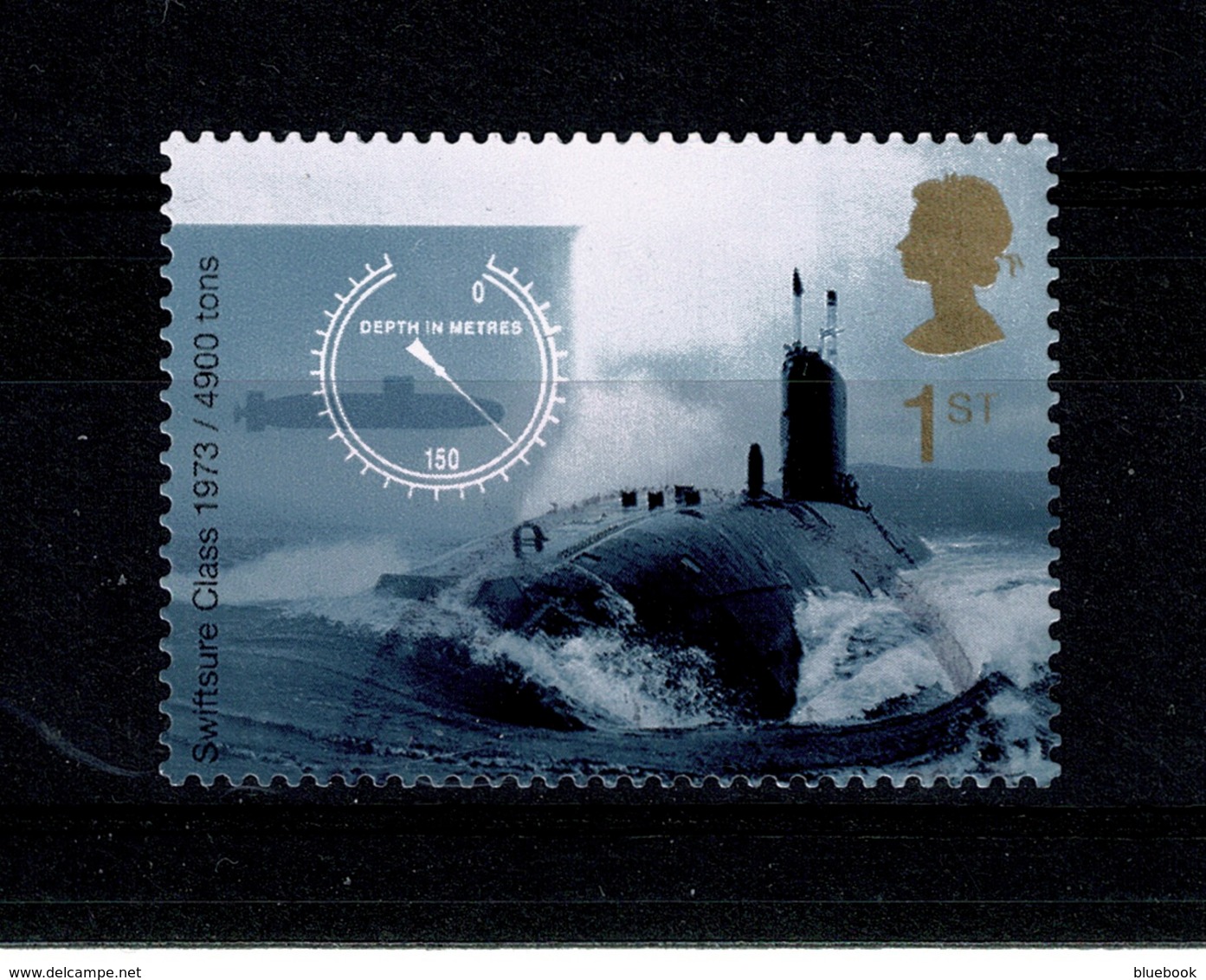 Ref 1342 - GB 2001 - 1st Class Submarines Self Adhesive Stamp - Fine Used Stamp Cat £30+ - Gebruikt