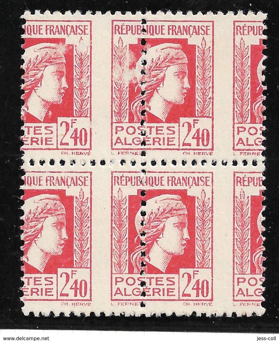 Maury 222 - 2 F 40 Rouge Marianne - Bloc De 4 Piquage à Cheval - ** - Unused Stamps