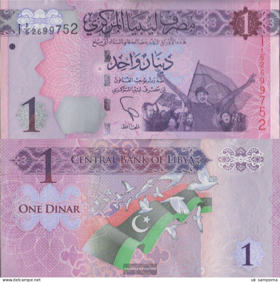 Libya Pick-number: 76 Uncirculated 2013 1 Dinar - Libyen