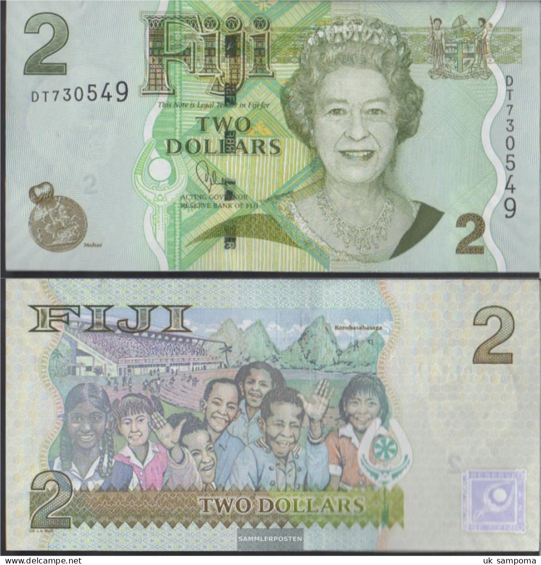 Fiji-Islands Pick-number: 109b Uncirculated 2007 2 Dollars - Fiji