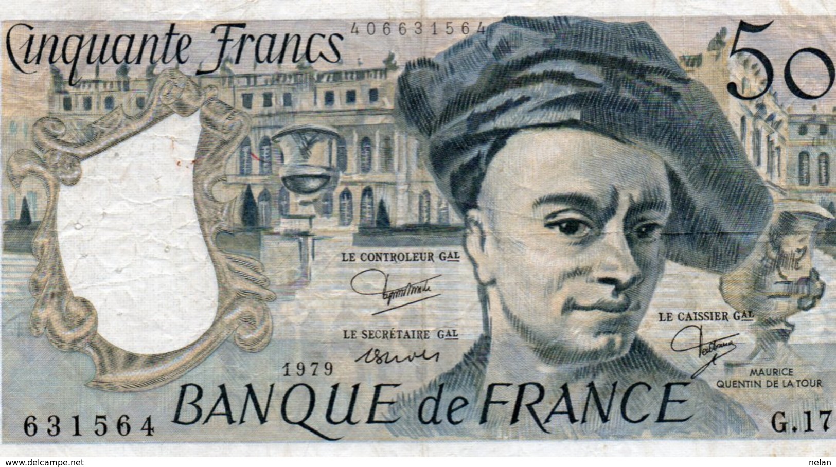 FRANCE 50 FRANCS 1979 P-152  CIRCOLATA - 50 F 1976-1992 ''quentin De La Tour''