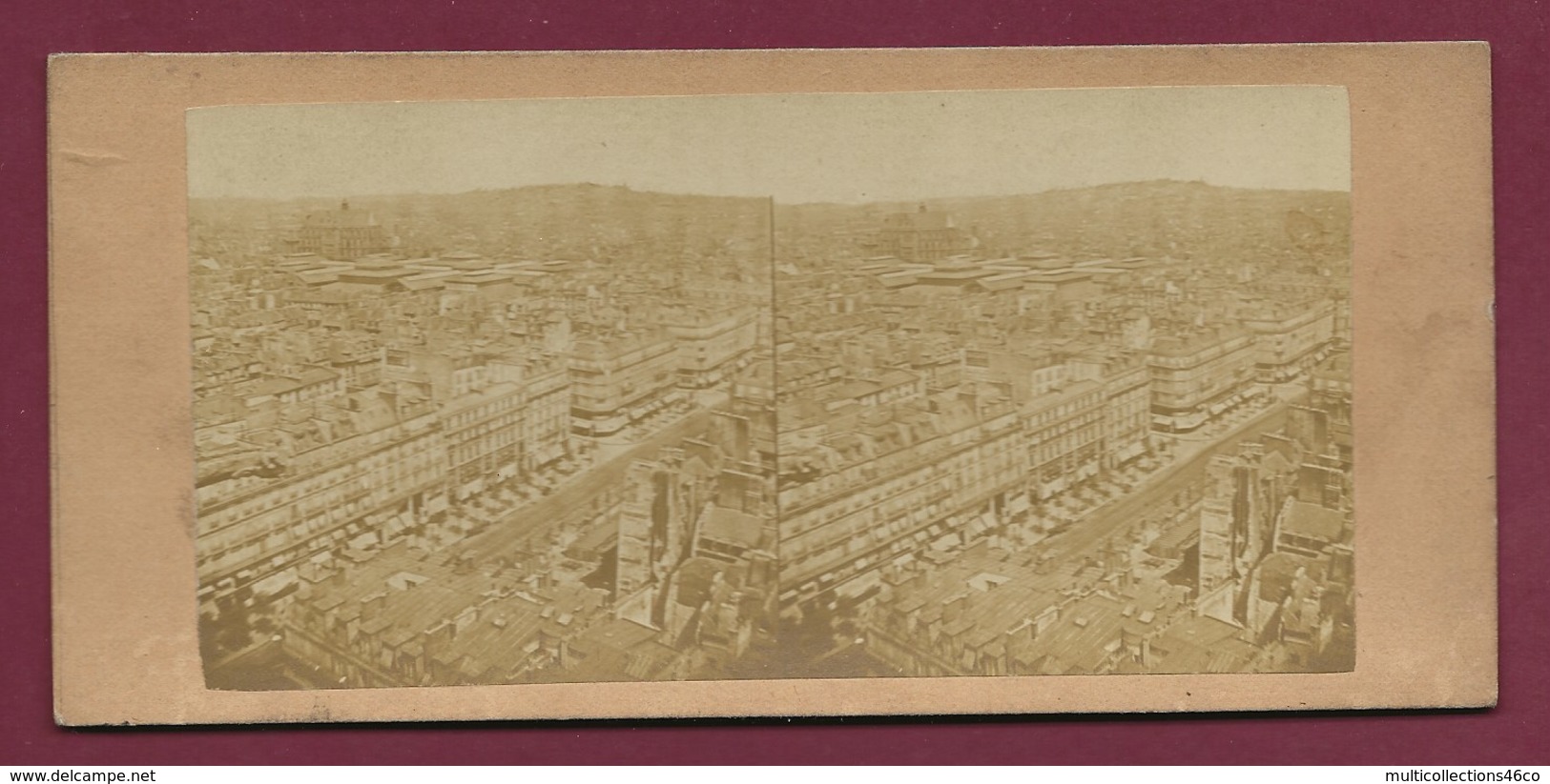 100320C - PHOTO STEREO - PARIS Panorama - Stereoscopic