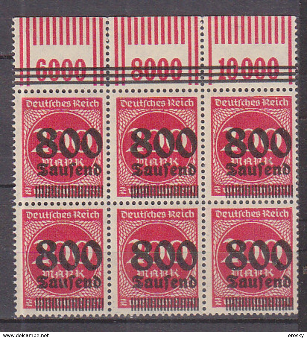 PGL AH053- DEUTSCHES REICH EMPIRE ALLEMAND Yv N°275 ** BLOC X6 - Neufs