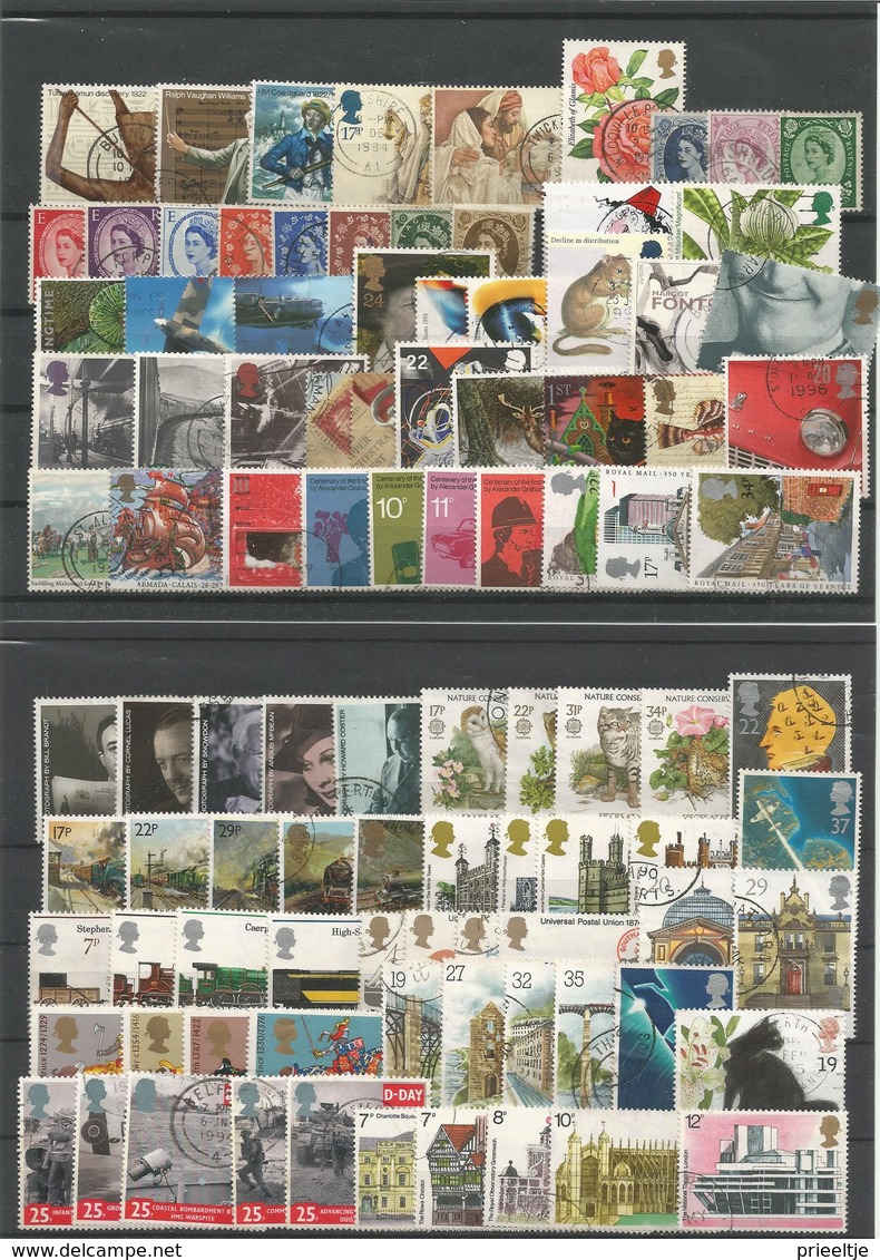 Gr. Britain 100 Stamps Very Nice Cancelation - 100 Zegels Met Mooie Afstempeling -  (0) Lot 1 - Verzamelingen
