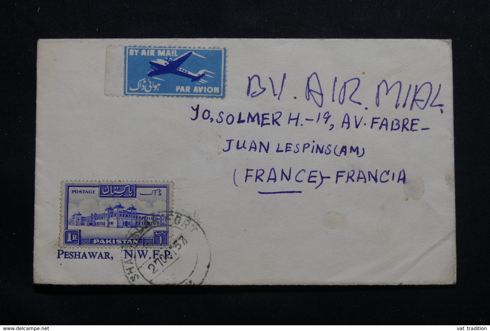 PAKISTAN - Enveloppe Pour Valence En 1957, Affranchissement Plaisant - L 55529 - Pakistan