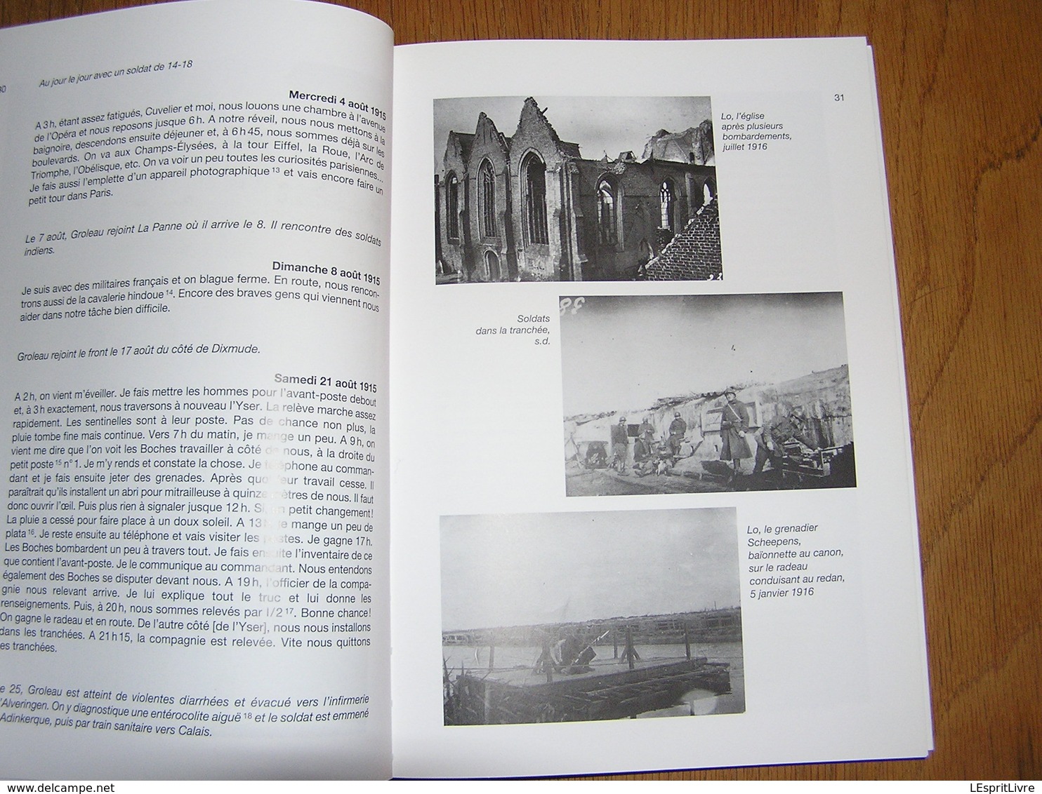 AU JOUR LE JOUR AVEC UN SOLDAT DE 14 18 Guerre Groleau Houdeng Aimeries Steenstraat Lo Yser Dunkerque Bray Dunes Mortain