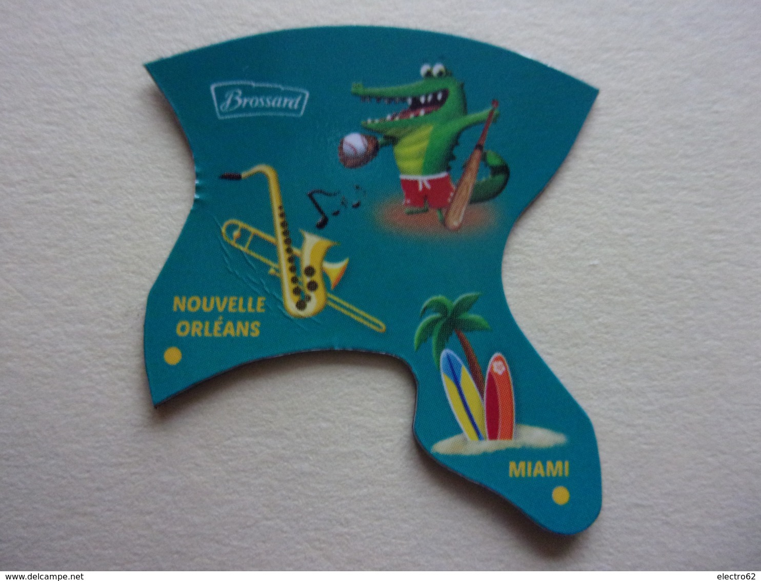 Magnet Brossard Savane Nouvelle Orléans Miami Alligator Caïman Crocodile ? Surf Surtear Surfen - Tourisme