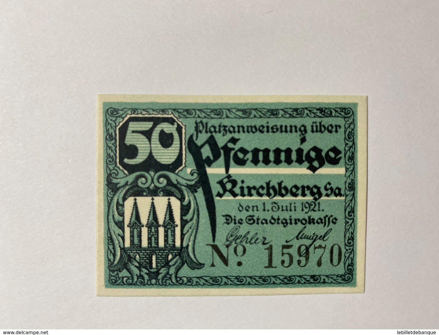 Allemagne Notgeld Kirchberg 50 Pfennig - Collections