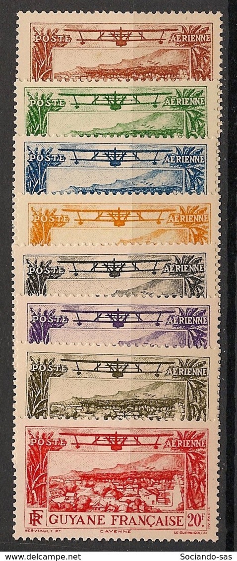 Guyane - 1933 - Poste Aérienne PA N°Yv. 11 à 18 - Série Complète - Neuf Luxe ** / MNH / Postfrisch - Neufs