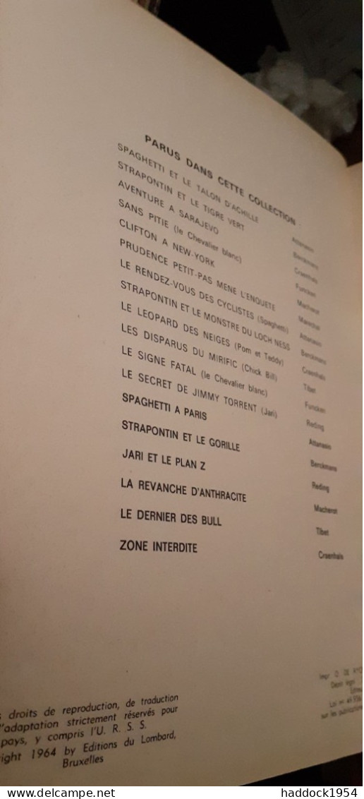 Le Dernier Des Bull TIBET Collection Jeune Europe Dargaud 1964 - Chick Bill