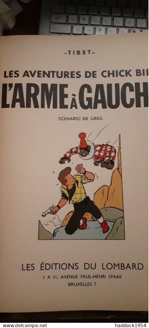 L'arme à Gauche TIBET Collection Jeune Europe Le Lombard 1965 - Chick Bill