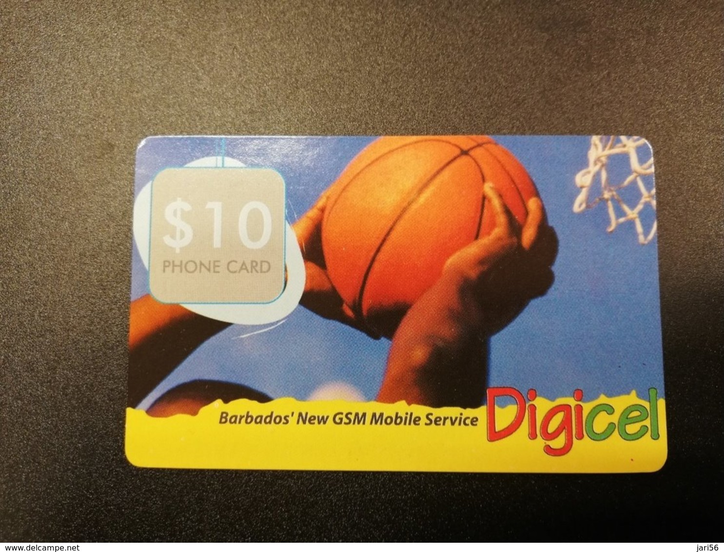 BARBADOS   $10 DIGI CEL FLEXCARD BASKETBALL  01-06 2009  Prepaid Fine Used Card  ** 238 ** - Barbados