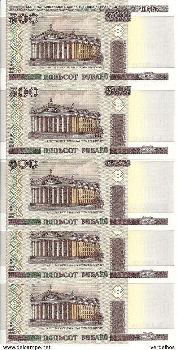 BIELORUSSIE 500 RUBLEI 2000(2011) UNC P 27 B ( 5 Billets ) - Bielorussia