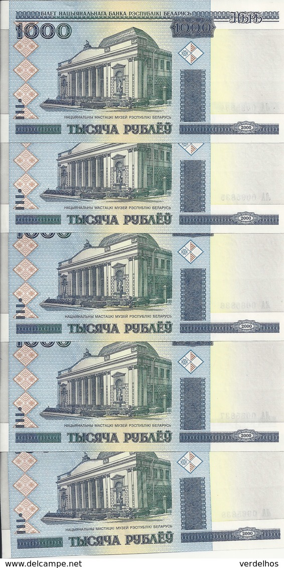 BIELORUSSIE 1000 RUBLEI 2000(2011) UNC P 28 B ( 5 Billets ) - Belarus